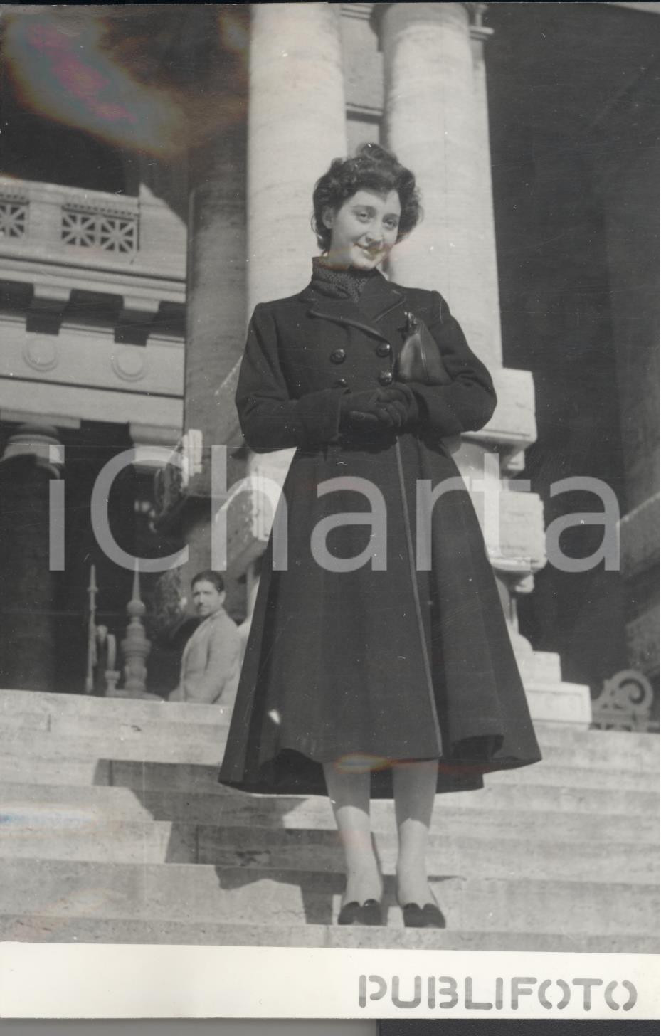 Fotografia d epoca originale 1953 ROMA TENNIS  Scandalo Hasse JEPPSON  Silvana LAZZARINO in tribunale Foto 1
