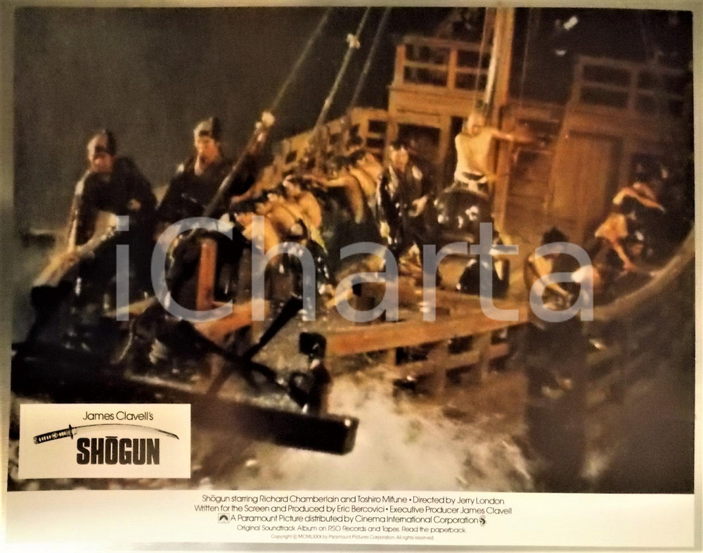 Fotografia d epoca originale 1980 SHOGUN Ship in a storm  Shipwreck ORIGINAL movie photo 35x28 cm 1