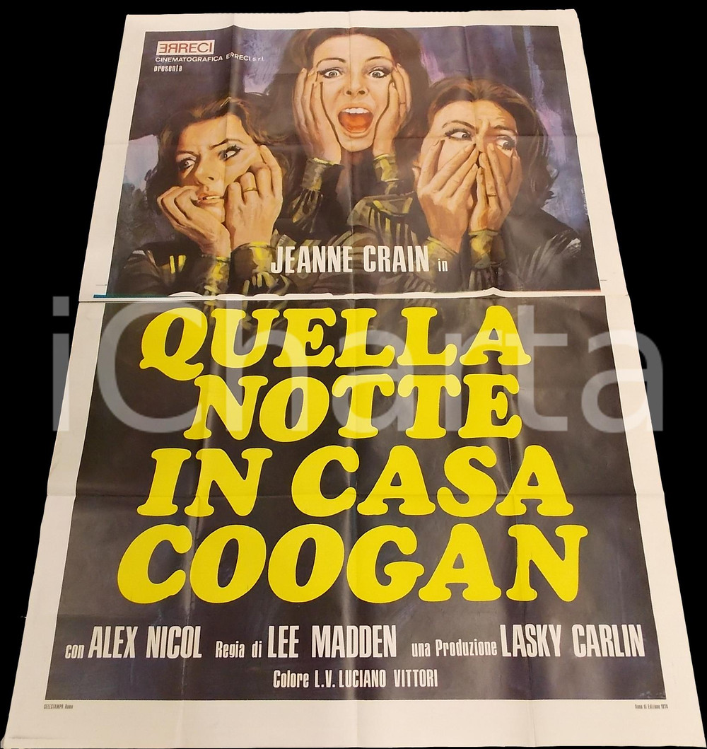 Materiale cinematografico d’epoca 1971 QUELLA NOTTE IN CASA COOGAN The Night God Screamed Manifesto 140x200 cm 1
