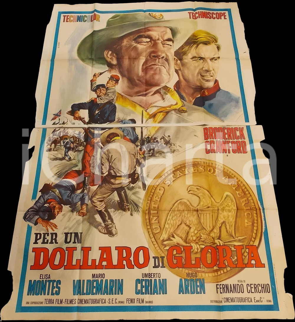 Materiale cinematografico d’epoca 1966 PER UN DOLLARO DI GLORIA Mutiny at Fort Sharpe WESTERN Manifesto 140x200 1
