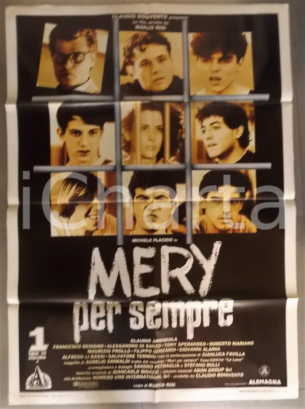 Materiale cinematografico d’epoca 1989 MERY PER SEMPRE Michele PLACIDO Claudo AMENDOLA Manifesto 100x140 1