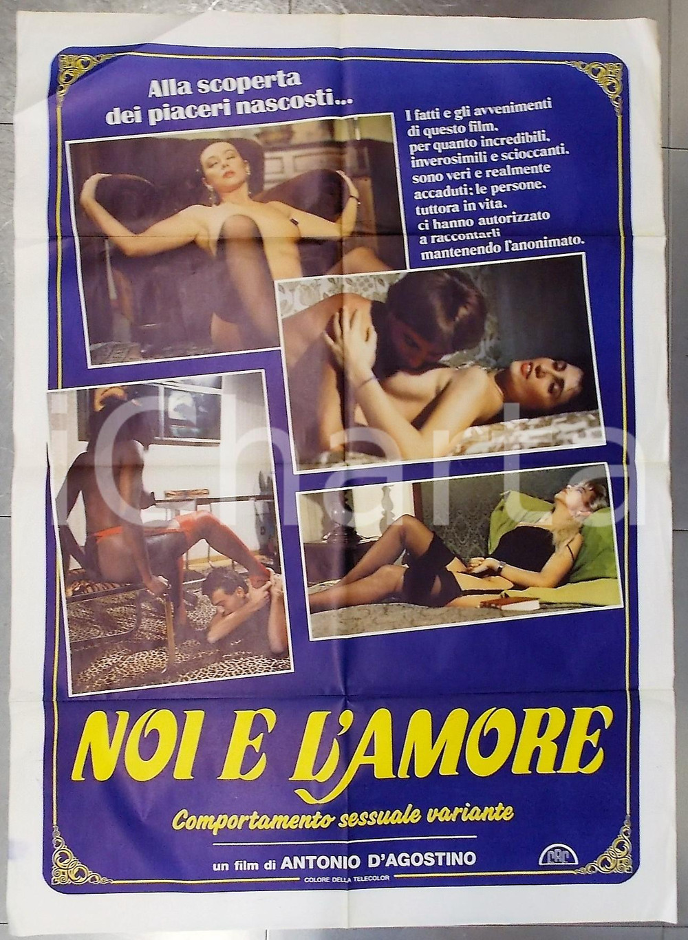 1986 NOI E L'AMORE Comportamento sessuale variante - EROTICO *Manifesto 100x140