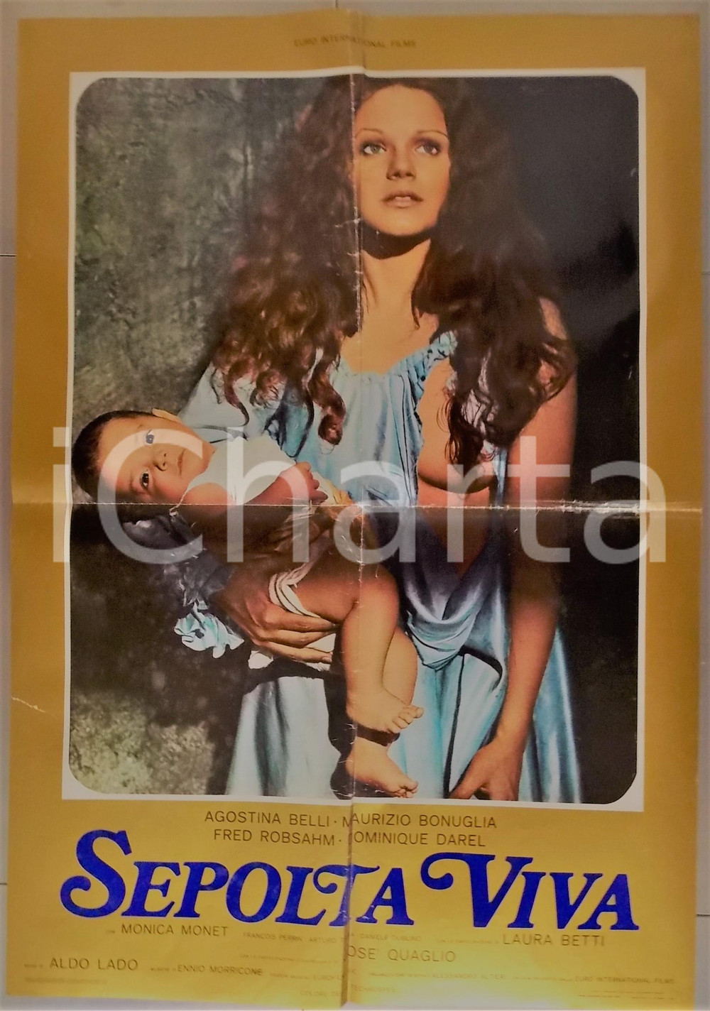 Materiale cinematografico d’epoca 1973 SEPOLTA VIVA Agostina BELLI Maurizio BONUGLIA Aldo LADO Manifesto 60x80 cm 1