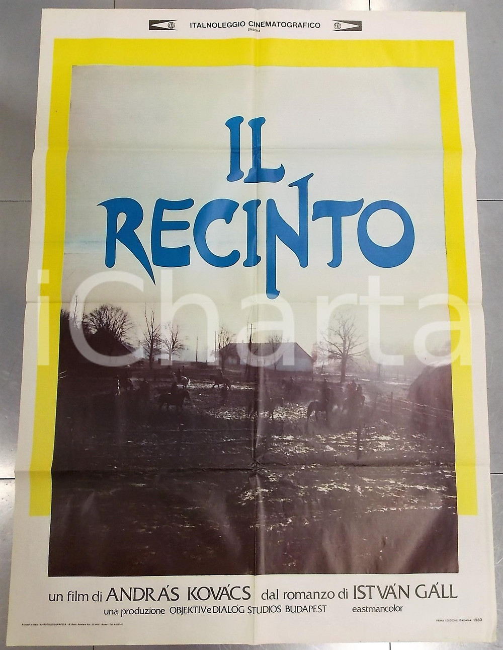 Materiale cinematografico d’epoca 1978 IL RECINTO Stud farm  András KOVACS József MADARAS Manifesto 100x140 cm 1