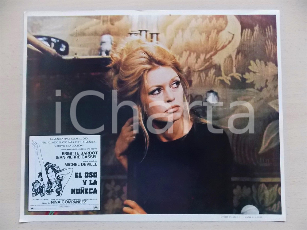 Materiale cinematografico d’epoca 1970 L OURS ET LA POUPÃ‰E Brigitte BARDOT Movie by Michel DEVILLE Lobby card 1