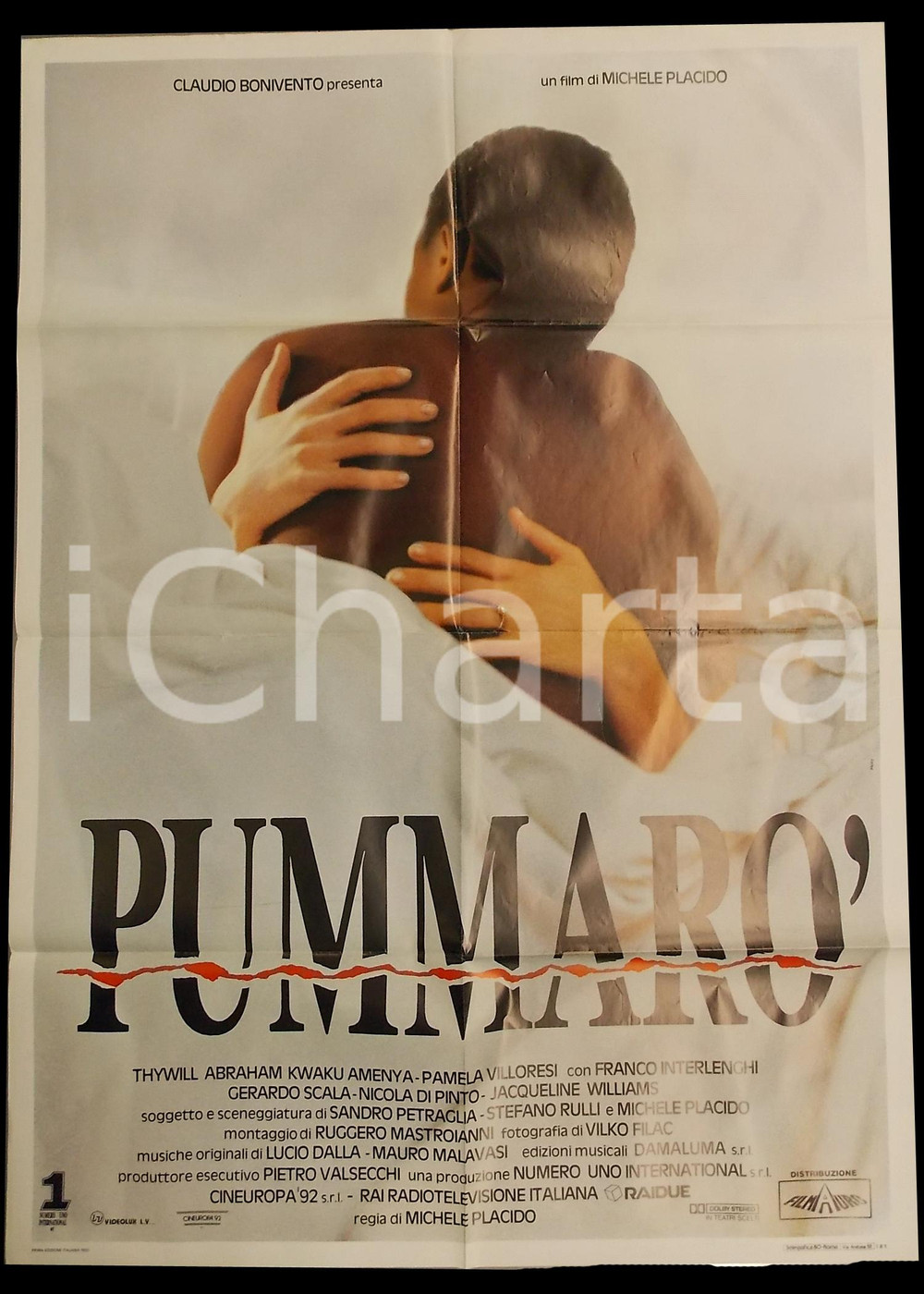 Materiale cinematografico d’epoca 1990 PUMMARO  Michele PLACIDO Thywill AMENIA Franco INTERLENGHI Manifesto100x140 1