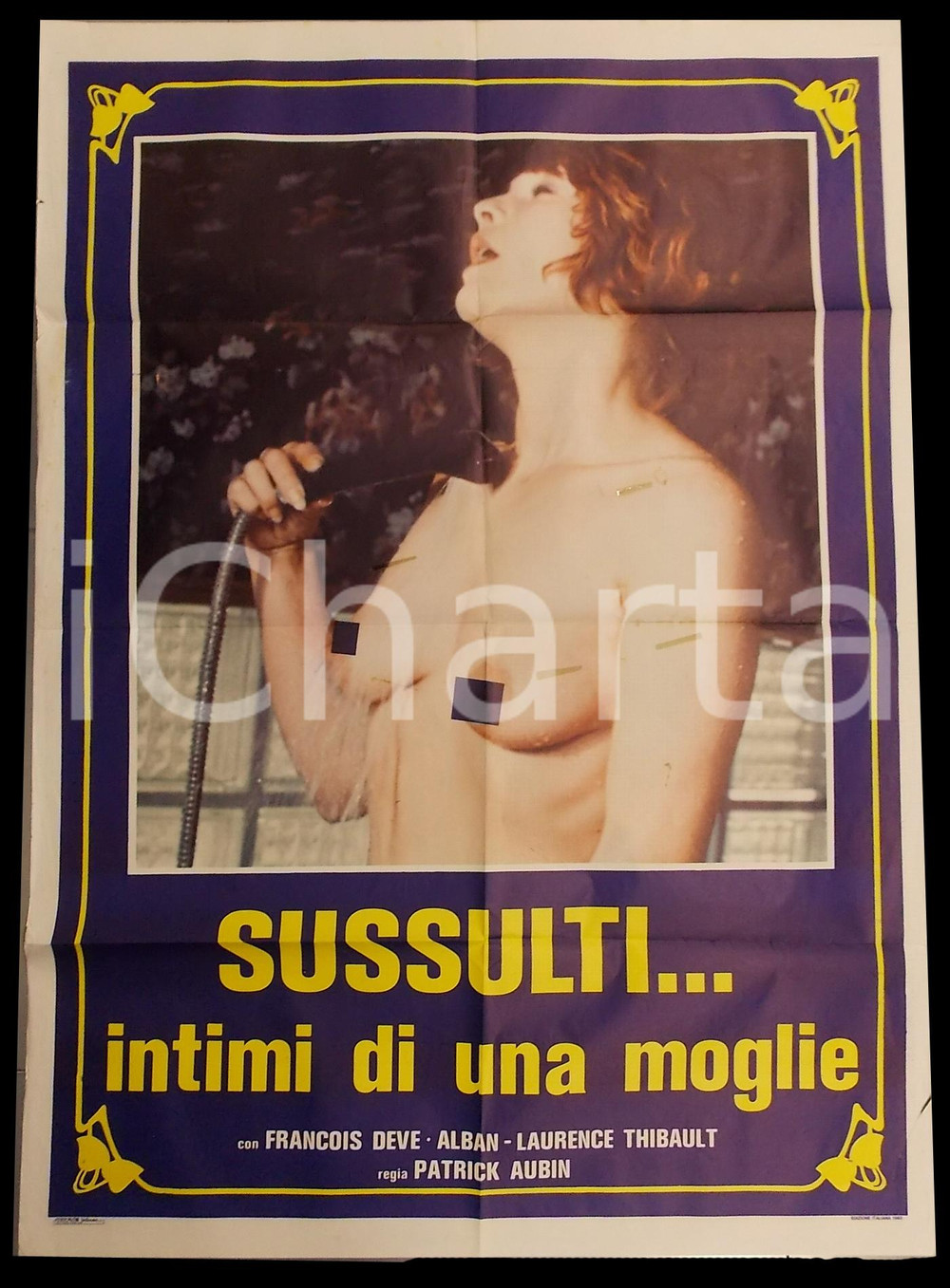 Materiale cinematografico d’epoca 1980 ca SUSSULTI INTIMI DI UNA MOGLIE FranÃ§ois DEVE Manifesto EROTICO 100x140 1
