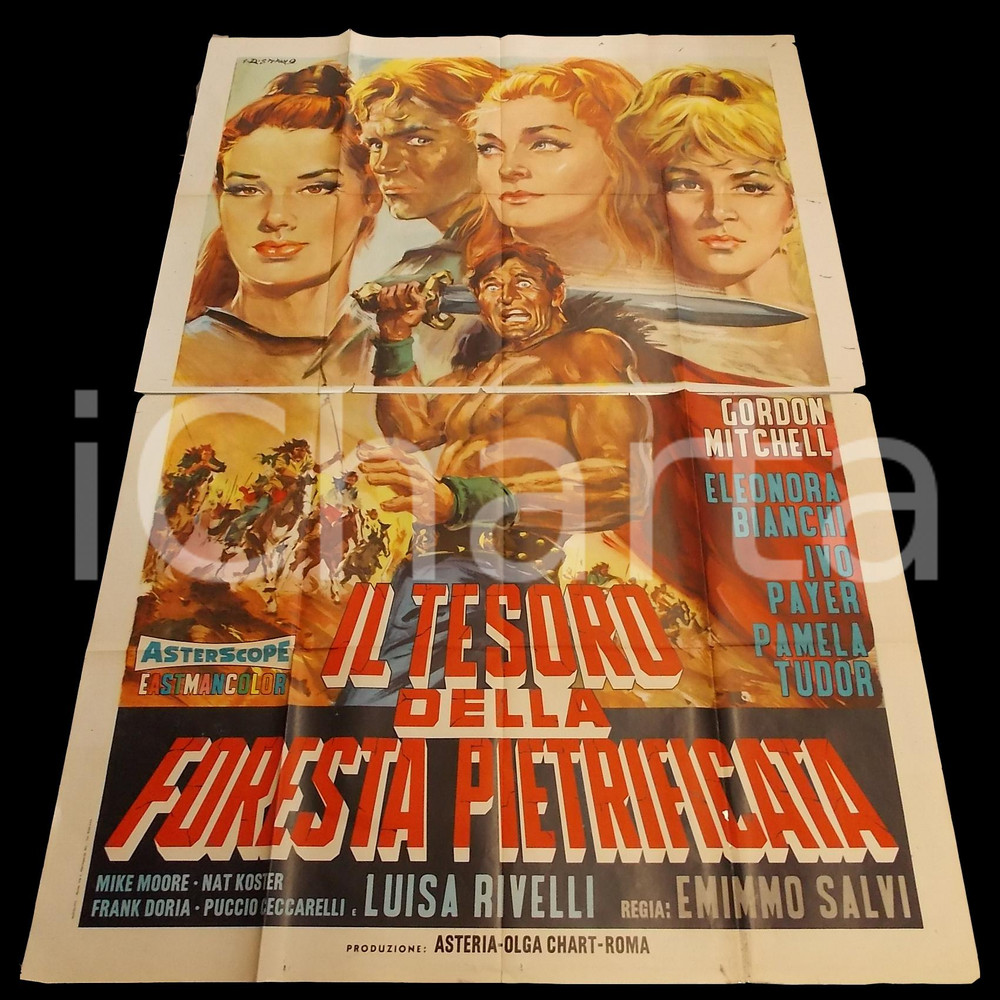 Materiale cinematografico d’epoca 1965 IL TESORO DELLA FORESTA PIETRIFICATA Gordon MITCHELL Manifesto 140x200 1