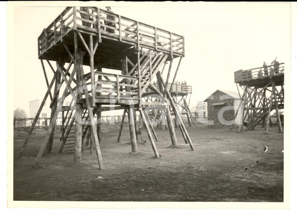 Fotografia d epoca originale 1944 RSI PAVIA TICINELLO Postazione contraerea  Punti di osservazione Foto 1