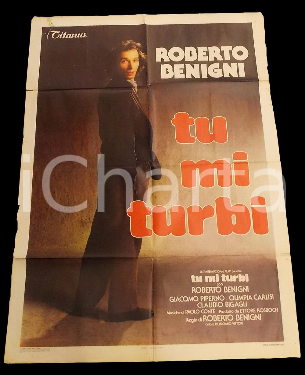 Materiale cinematografico d’epoca 1983 TU MI TURBI Roberto BENIGNI Nicoletta BRASCHI Carlo MONNI Manifesto 100x140 1