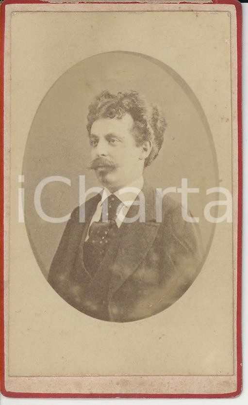 Fotografia d epoca originale 1870 ca PARIS Ritratto di Augusto DELLA CASA  Fotografia SCANAGATTI CDV 1