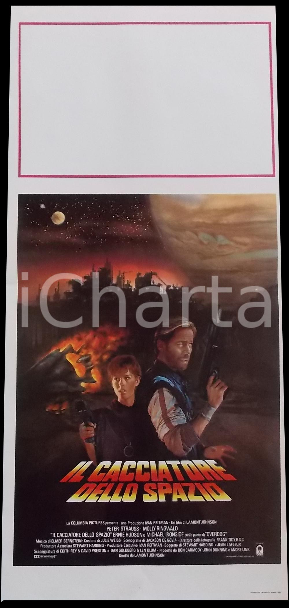 Materiale cinematografico d’epoca 1984 IL CACCIATORE DELLO SPAZIO Peter STRAUSS Molly RINGWALD Manifesto 32x70 cm 1
