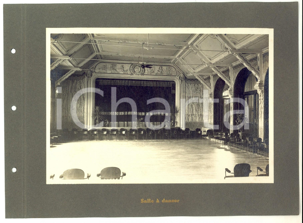 Fotografia d epoca originale 1920 ca CORTINA D AMPEZZO Grand Hotel SAVOY  Salle à  danser Foto VINTAGE 1