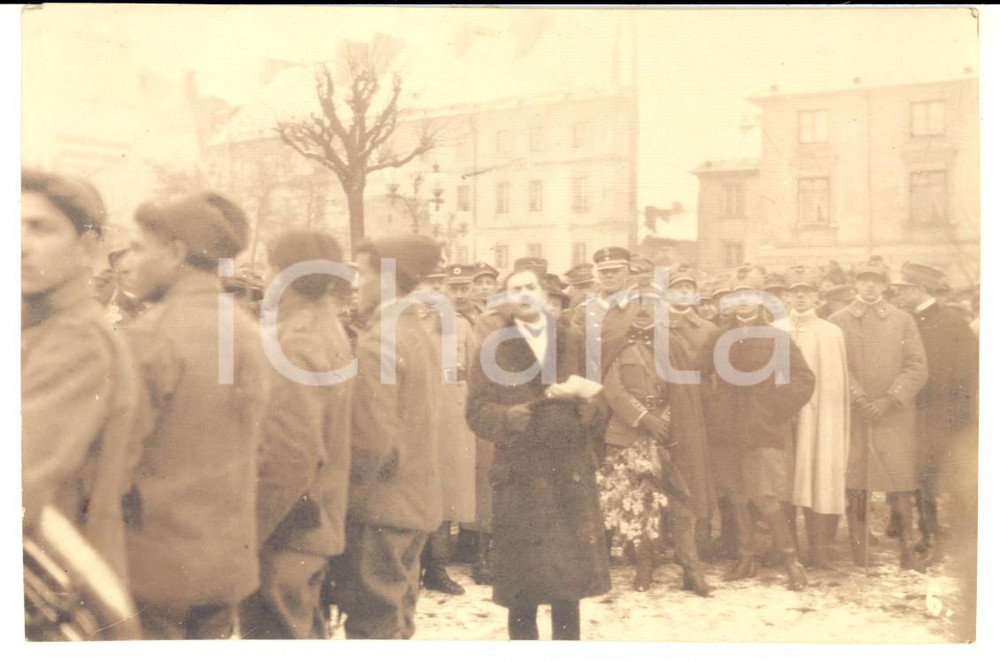 Fotografia d epoca originale 1920 VARSAVIA Spedizione italiana  Cerimonia con autorità polacche Foto 3 1