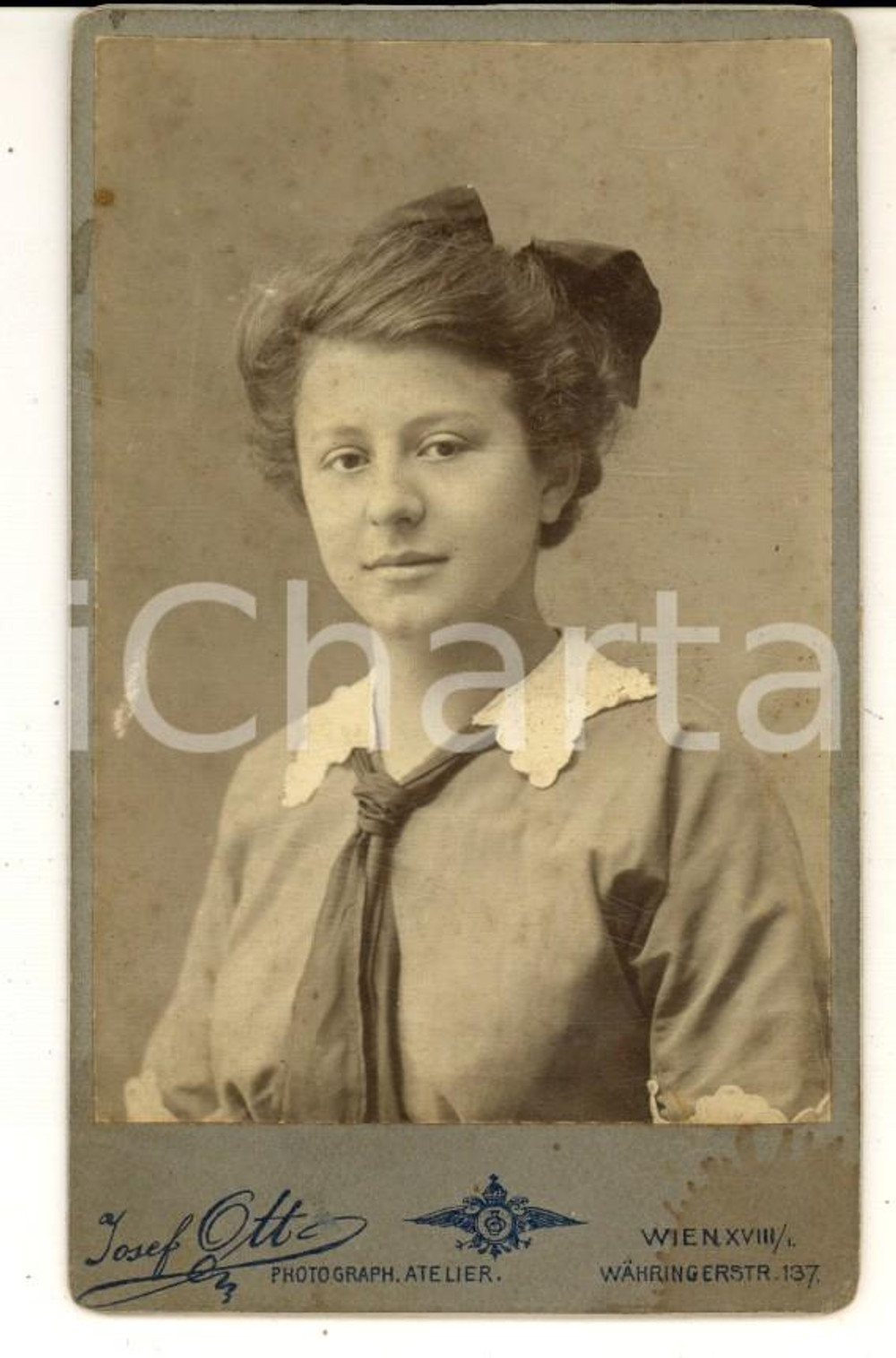 1911 WIEN Ritratto della giovane Marie WIRTINGER - Foto Josef OTT CDV