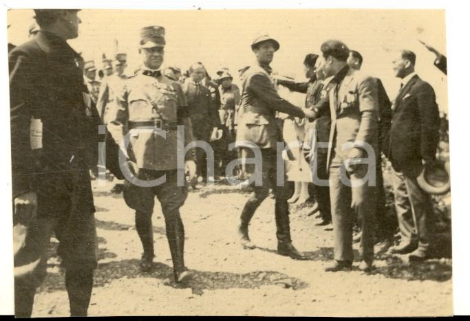Fotografia d epoca originale 24 Maggio 1923 REDIPUGLIA Ufficiali a inaugurazione Cimitero Invitti Foto 8x6 1
