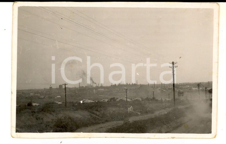 Fotografia d epoca originale 1942 WW2 FRONTE RUSSO MAKEYEVKA Veduta del centro industriale  Foto 9x6 cm 1