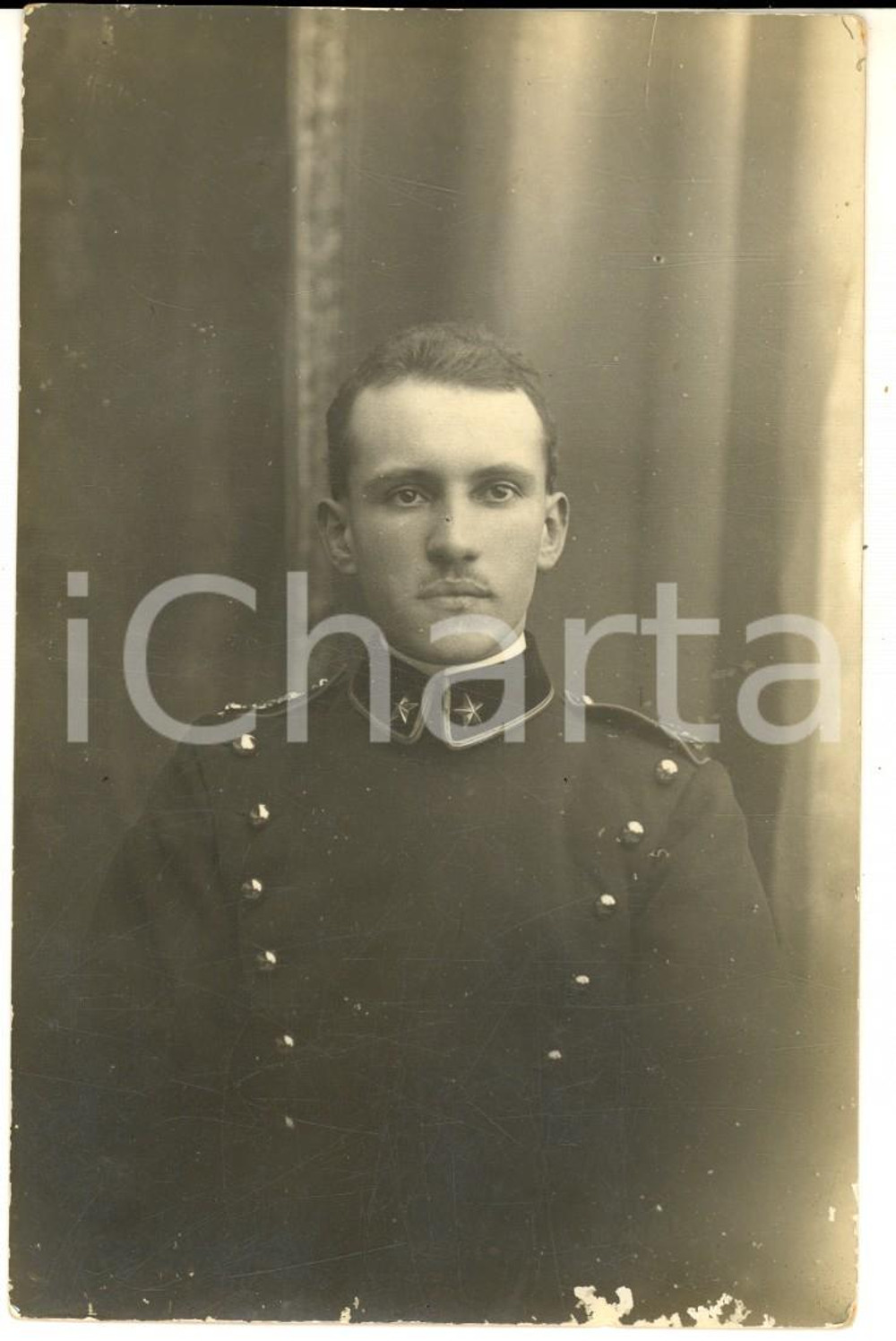 Fotografia d epoca originale 1915 ca REGIO ESERCITO Ritratto di un giovane ufficiale  Foto cartolina 1