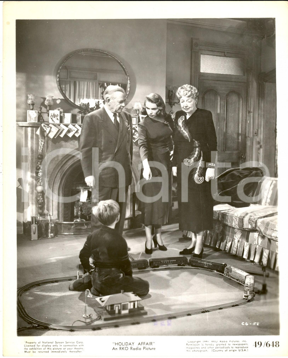 Fotografia d epoca originale 1949 CINEMA Holiday affair  Robert MITCHUM e Janet LEIGH  Foto 20x25 cm 1