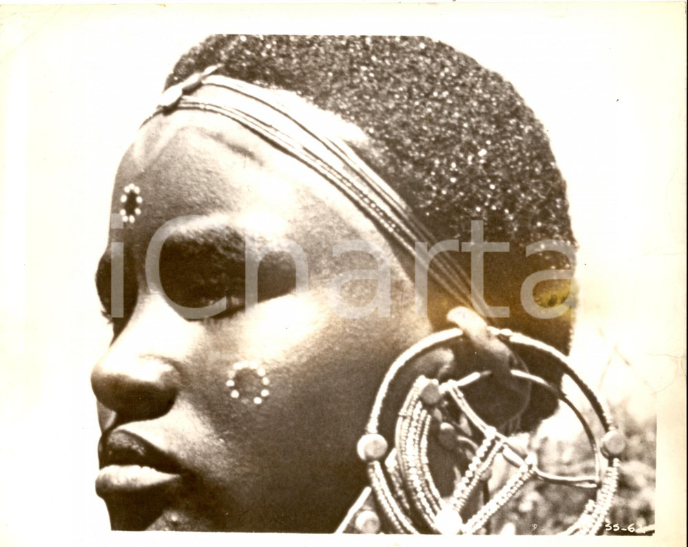 Fotografia d epoca originale 1948 CINEMA Continente nero Savage Splendour  Volto di donna Foto 25x20 cm 1