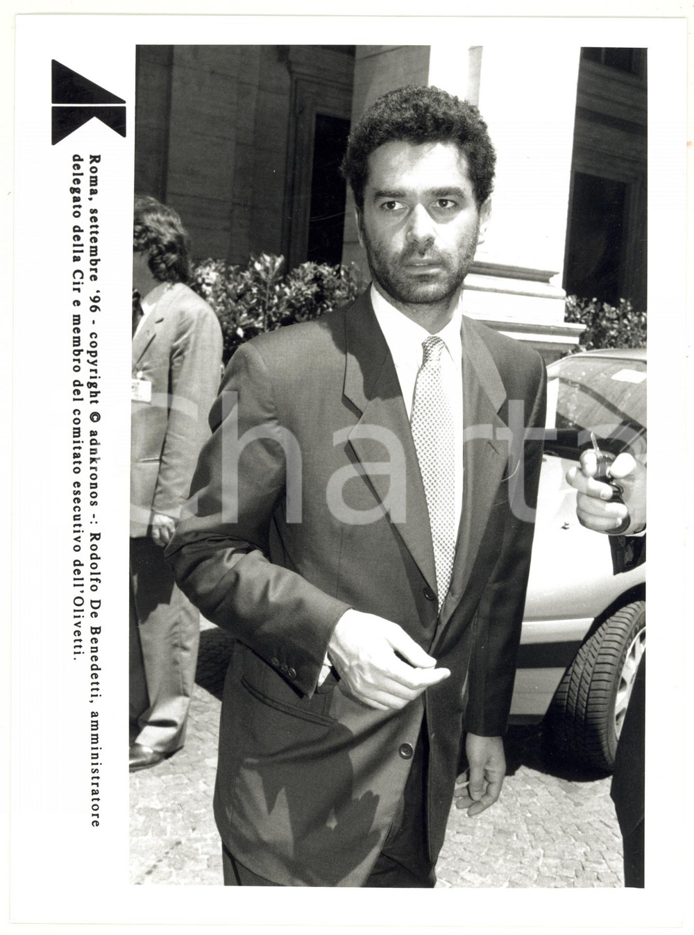 Fotografia d epoca originale 1996 Rodolfo DE BENEDETTI amministratore delegato CIR e membro comitato OLIVETTI 1