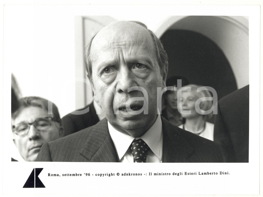 Fotografia d epoca originale 1996 ROMA Lamberto DINI ministro degli Esteri FOTOGRAFIA 24x17 cm 1