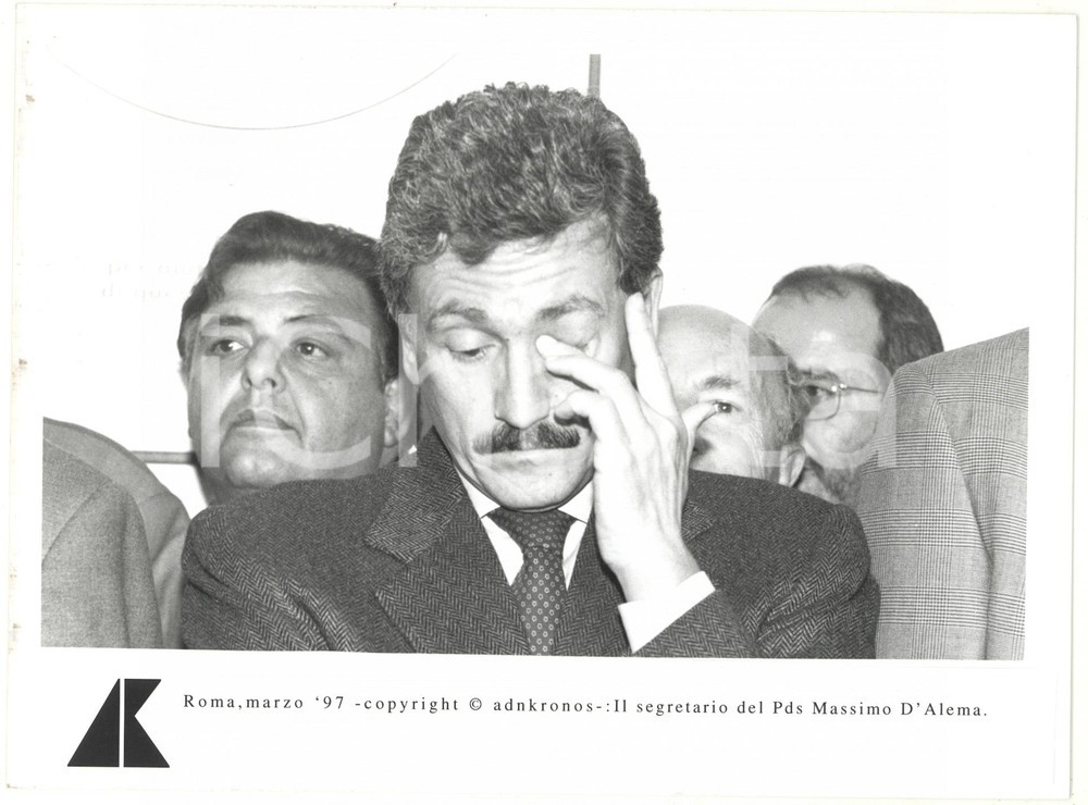 Fotografia d epoca originale 1997 ROMA Massimo D ALEMA segretario del Partito Democratico della Sinistra PDS 1