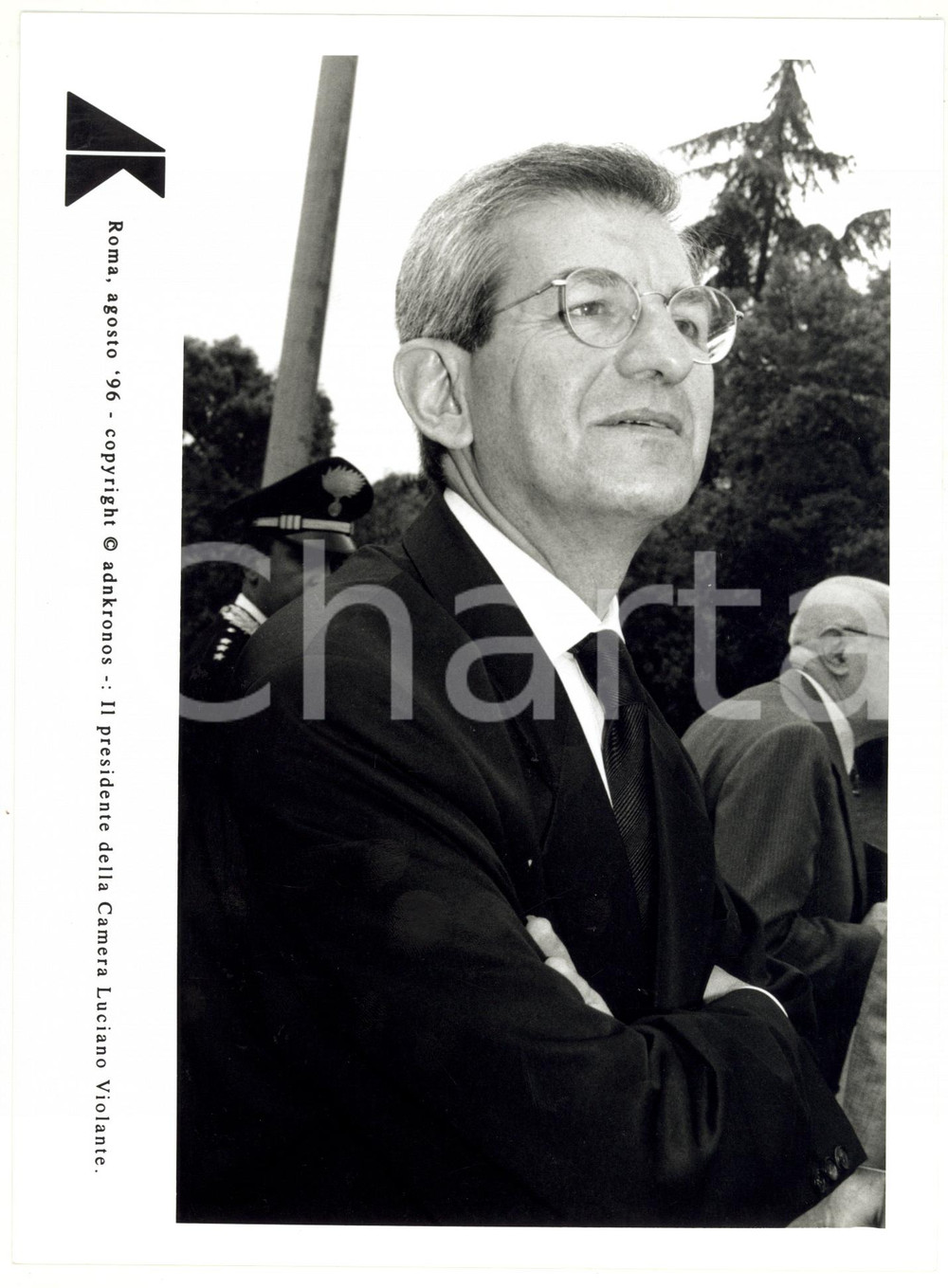 Fotografia d epoca originale 1996 ROMA Ritratto presidente della Camera Luciano VIOLANTE Foto 17x24 cm 1