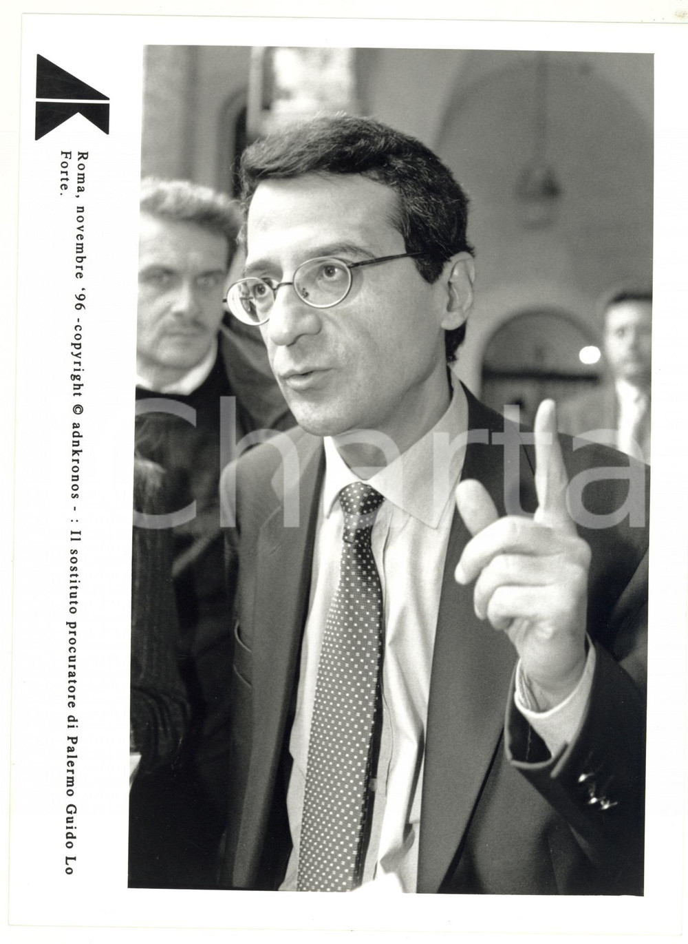 Fotografia d epoca originale 1996 ROMA Guido LO FORTE sostituto procuratore di Palermo Foto 17x24 cm 1