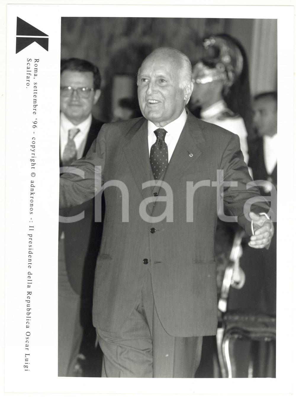 Fotografia d epoca originale 1996 ROMA Ritratto di Oscar Luigi SCALFARO presidente della Repubblica Foto 1
