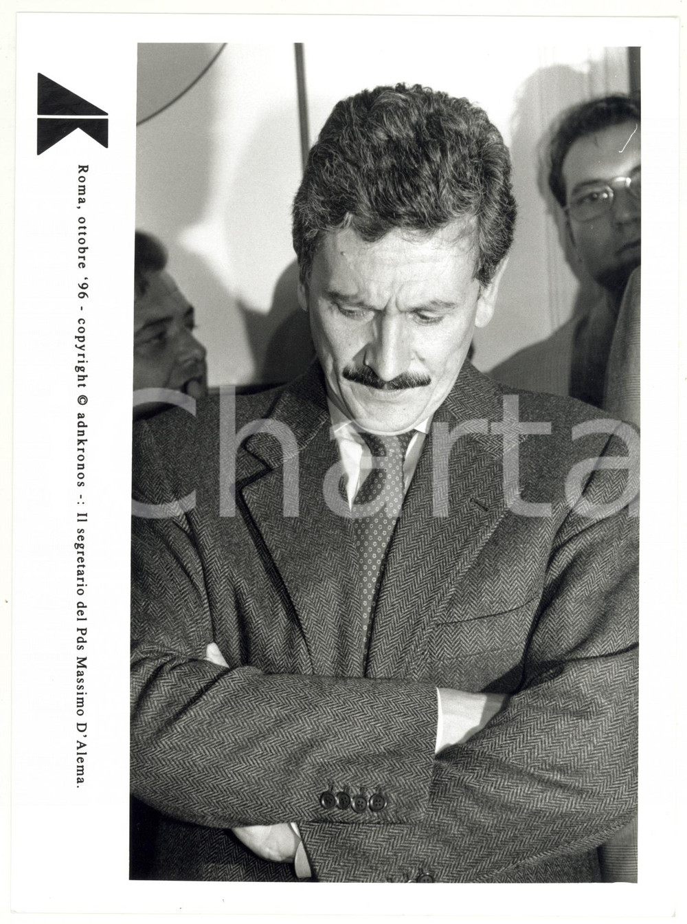 Fotografia d epoca originale 1996 ROMA Massimo D ALEMA segretario Partito Democratico della Sinistra PDS 1