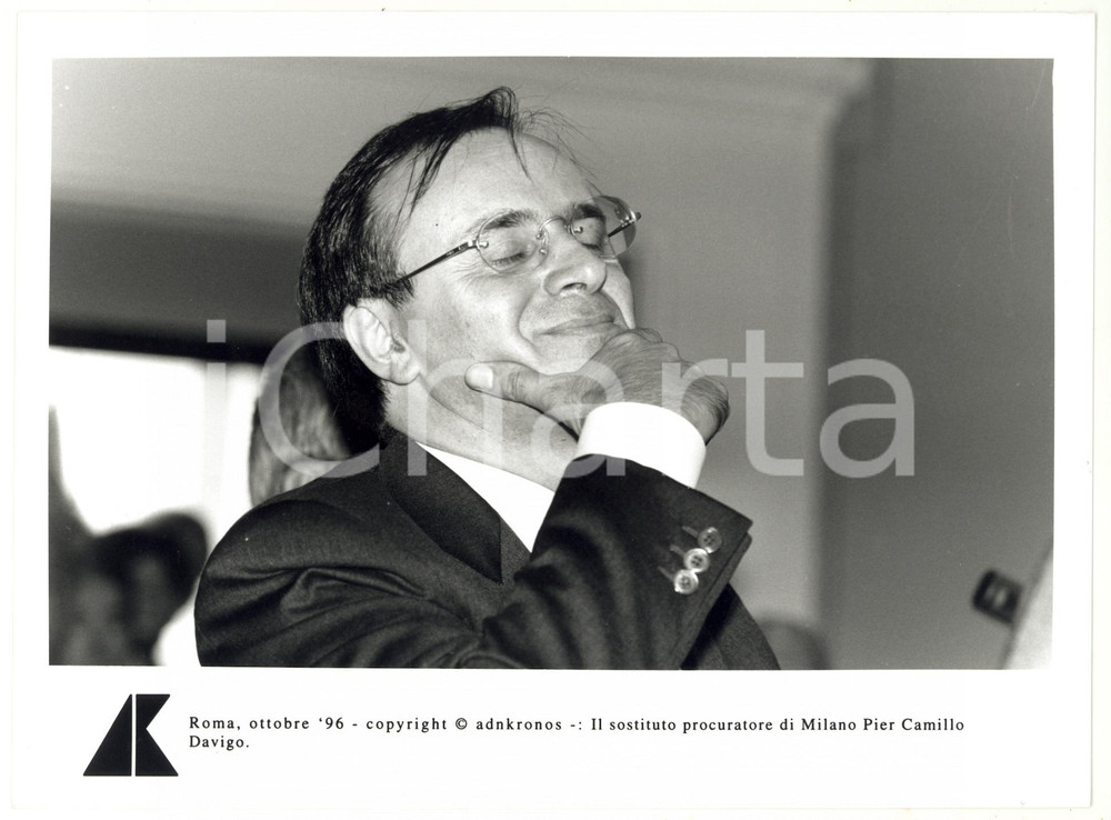 Fotografia d epoca originale 1996 ROMA Ritratto di Piercamillo DAVIGO sostituto procuratore di Milano  Foto 1