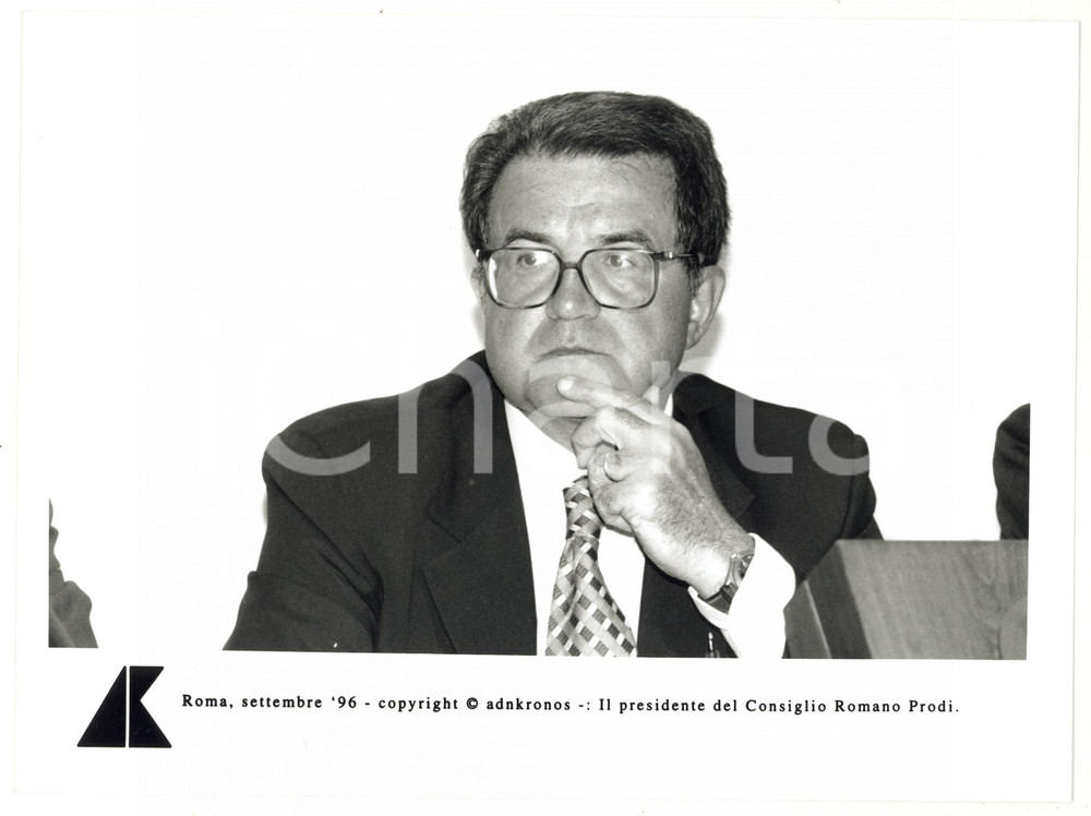 Fotografia d epoca originale 1996 ROMA Il presidente del Consiglio Romano PRODI  FOTOGRAFIA 24x17 cm 1