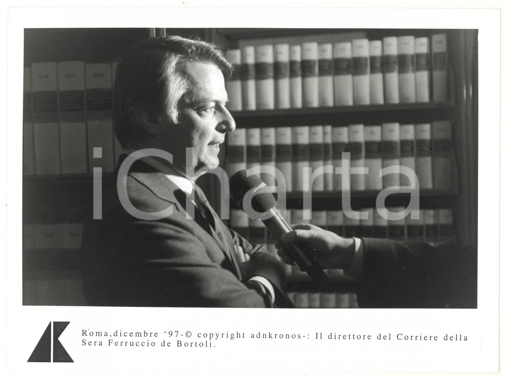 Fotografia d epoca originale 1997 ROMA Ferruccio DE BORTOLI direttore del CORRIERE DELLA SERA  Foto 24x17 1