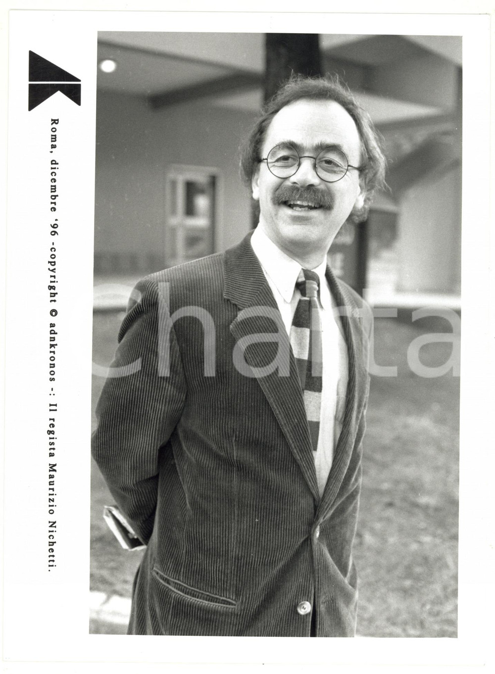 Fotografia d epoca originale 1996 ROMA Ritratto del regista Maurizio NICHETTI  Foto 17x24 cm 1
