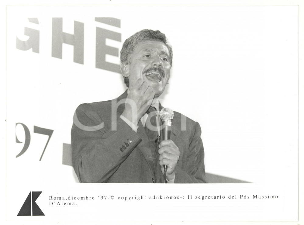 Fotografia d epoca originale 1997 ROMA Discorso di Massimo D ALEMA segretario PDS  Fotografia 24x17 cm 1