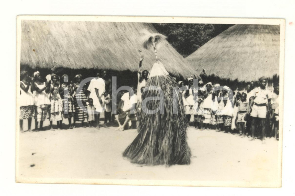 Cartolina originale da collezione 1960 ca SOSSOS SANCONHA GUINÃ‰ PORTUGUESA DanÃ§a do CompÃ³ Bilhete postal 1