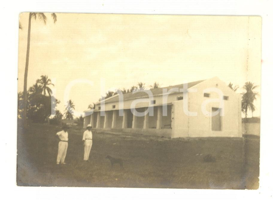 Fotografia d epoca originale 1920ca ANGOCHE Mozambico Nuovi magazzini REAL PHOTO cm 10 x 7,5 1