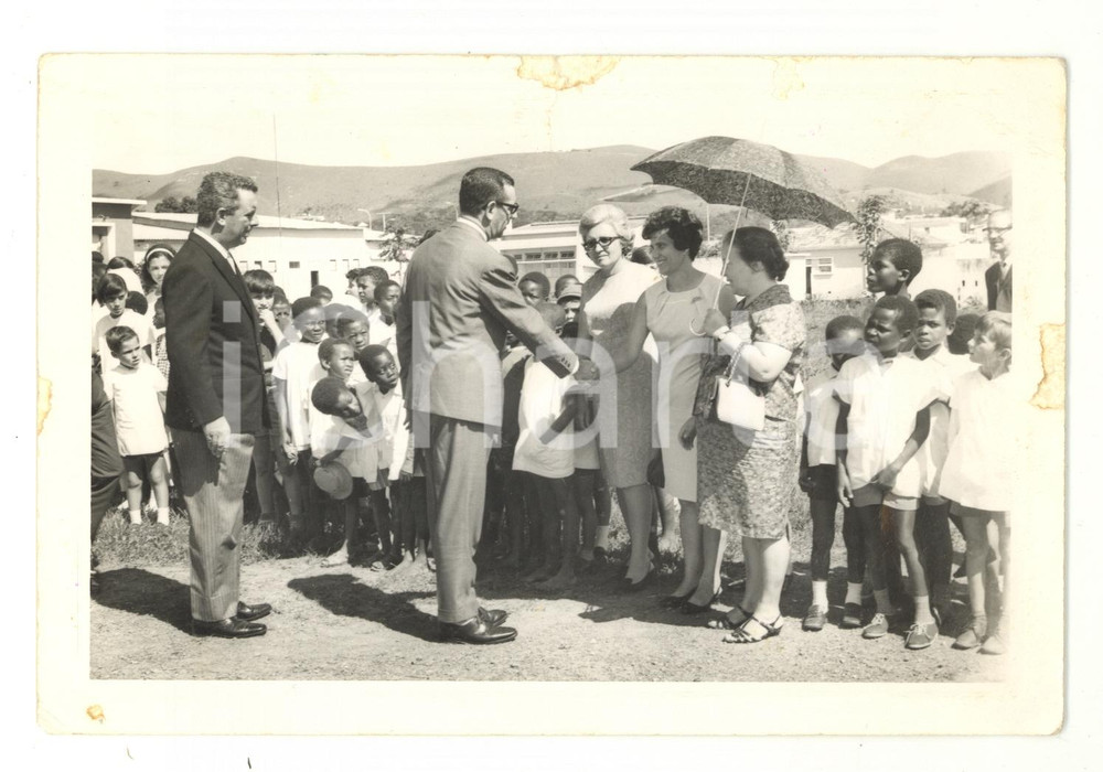 Fotografia d epoca originale 1968 PORTUGAL Ministro JosÃ© Manuel BETTENCOURT RODRIGUES in visita  Foto 17x12 1