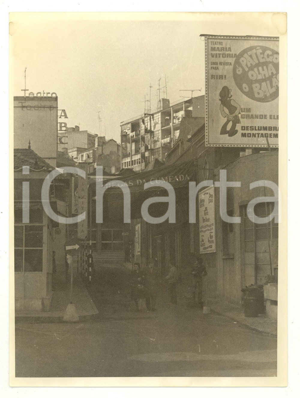Fotografia d epoca originale 1970 ca LISBONA PORTUGAL Retro del Teatro MARIA VITORIA Foto VINTAGE 1