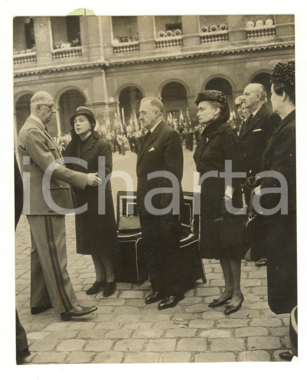 Fotografia d epoca originale 1960 ca s. l. Charles DE GAULLE durante un incontro ufficiale  Foto 13x18 1