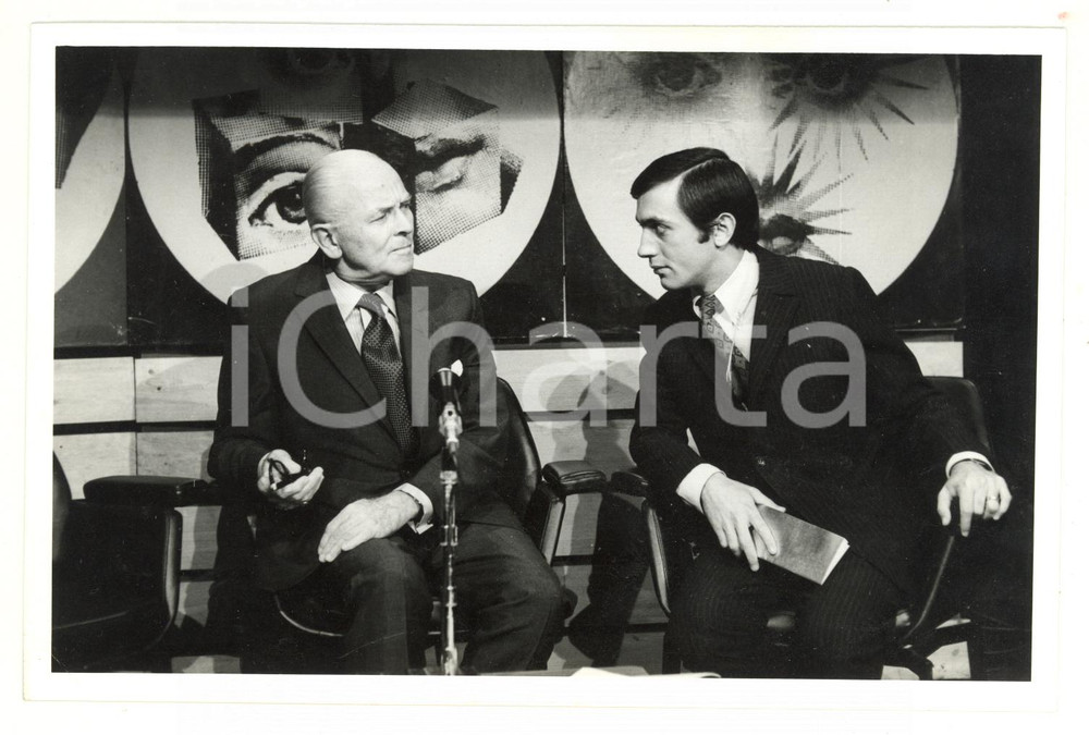 Fotografia d epoca originale 1969 TELEVISÃƒO PORTUGAL  ZIPZIP  Carlos CRUZ con Eric QUICK Foto 18x13 cm 1