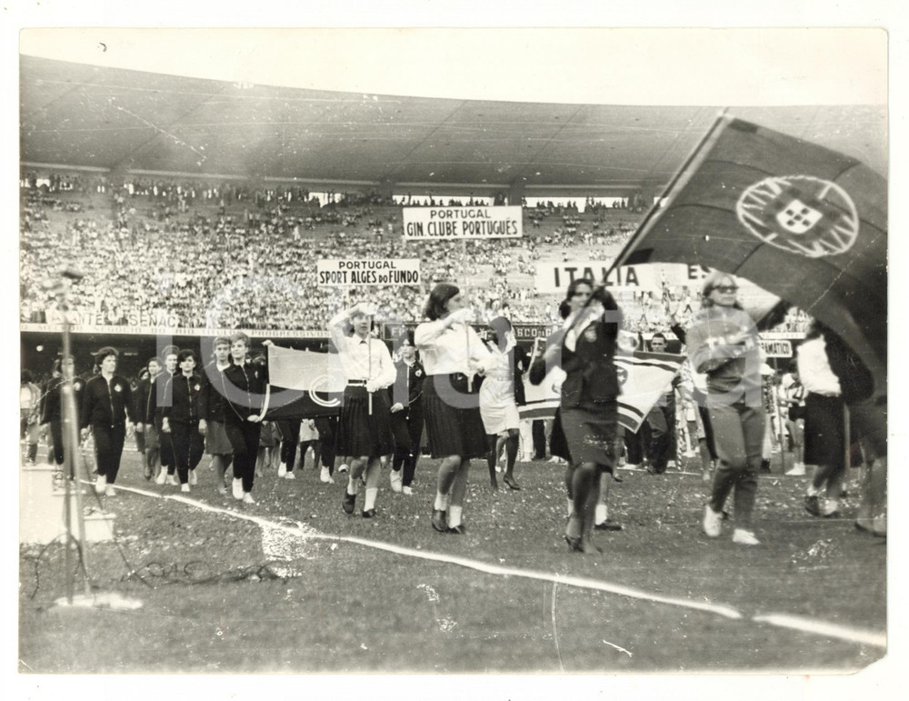 Fotografia d epoca originale 1965 RIO DE JANEIRO MaracanÃ£  Abertura Jogos Mundiais da Primavera  Foto 1