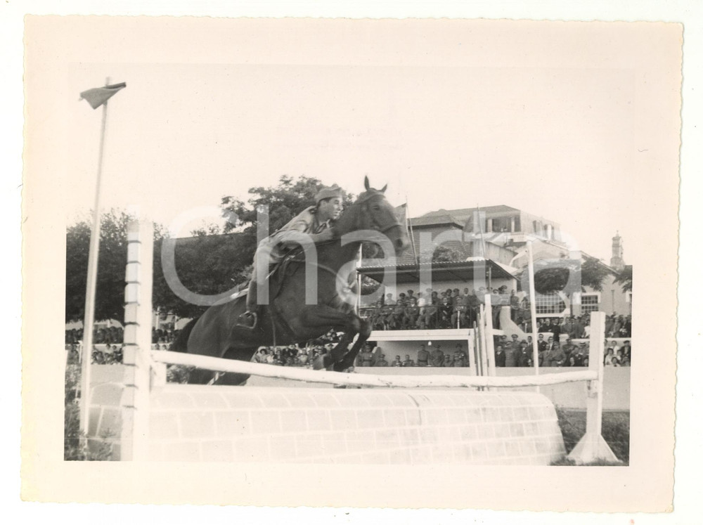 Fotografia d epoca originale 1952 LISBONA Academia Militar  Juramento de Bandeira  ExercÃ­cios de equitaÃ§Ã£o 1