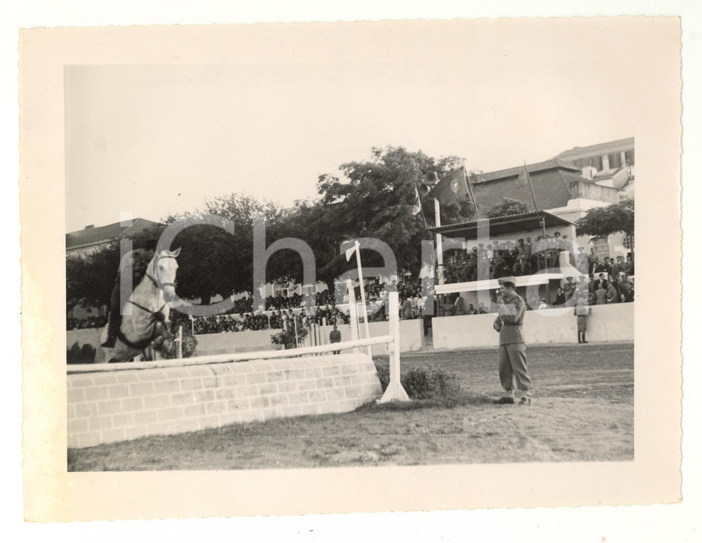 Fotografia d epoca originale 1952 LISBONA Academia Militar  Juramento de Bandeira  ExercÃ­cios equitaÃ§Ã£o 1