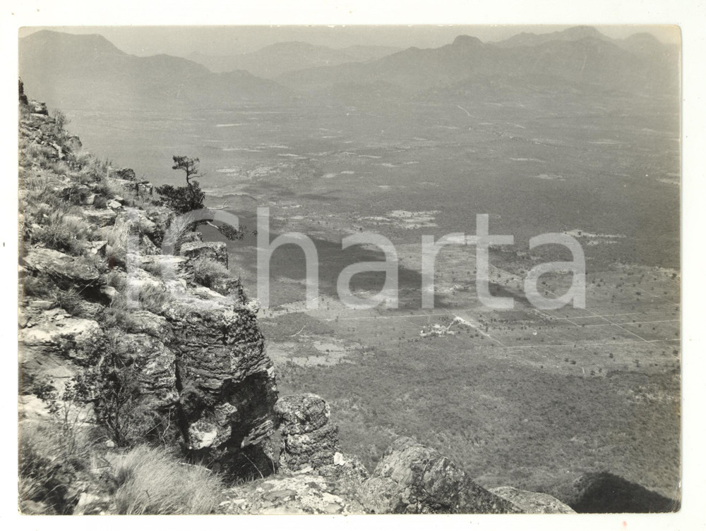 Fotografia d epoca originale 1970 ca LUBANGO ANGOLA Veduta panoramica da TUNDAVALA Foto 24x18 1
