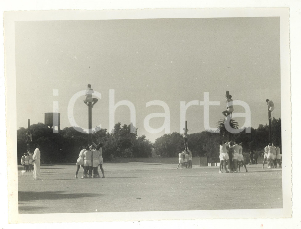 Fotografia d epoca originale 1952 LISBONA Academia Militar  CerimÃ³nia Militar do Juramento de Bandeira Foto 1