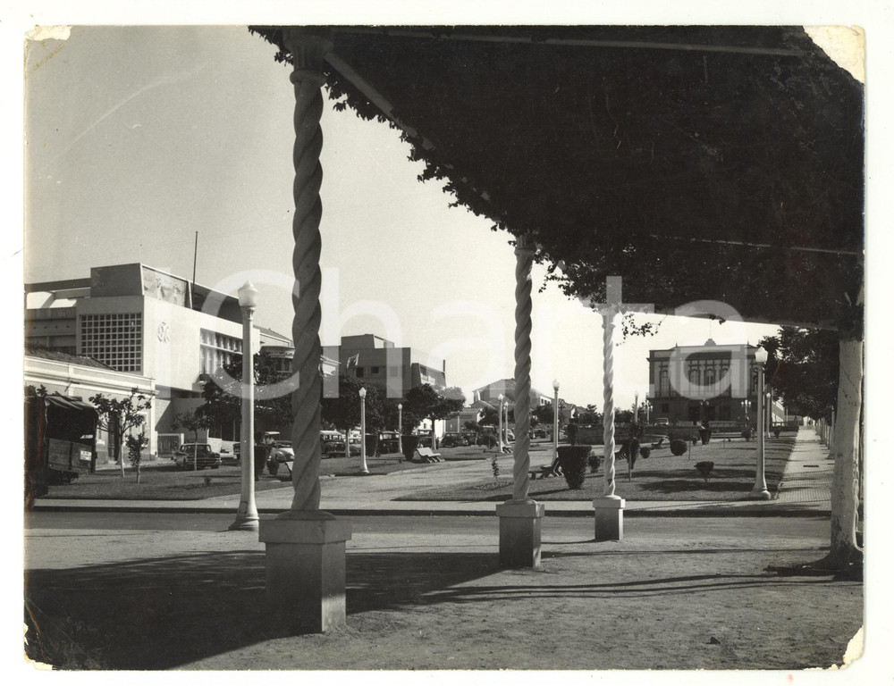 Fotografia d epoca originale 1970 ca MOÃ‡AMEDES ANGOLA Veduta del centro Foto VINTAGE 24x18 cm 1