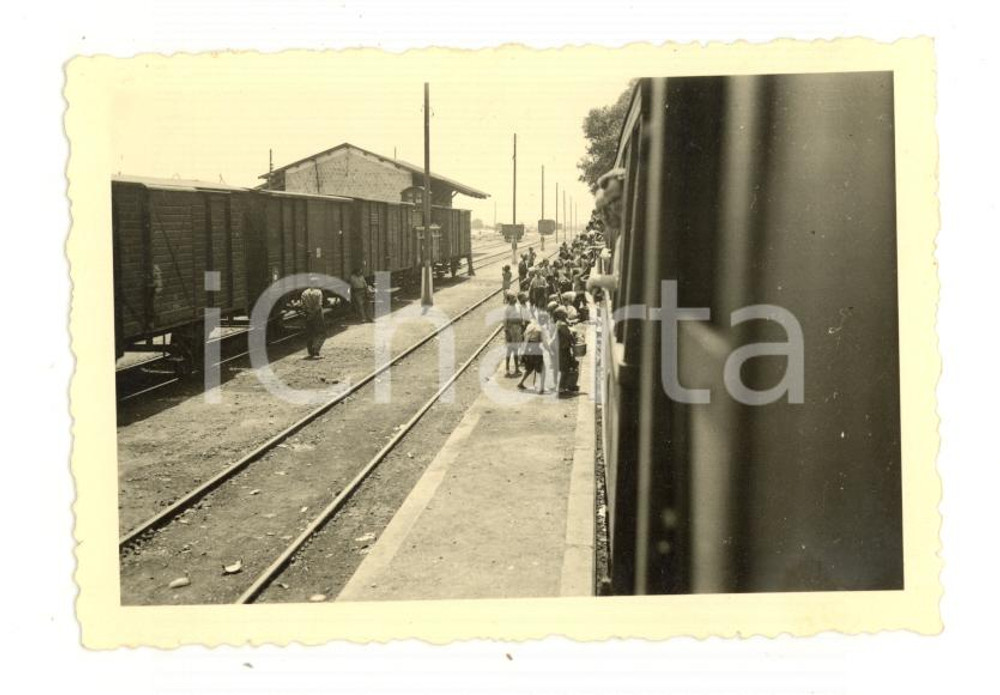 Fotografia d epoca originale 1940 ca WW2 FRONTE ORIENTALE Treno in partenza  Foto ANIMATA 9x6 cm 1