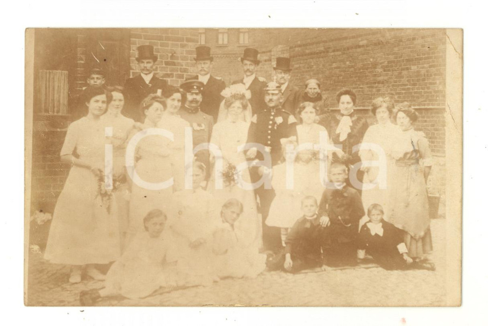 Fotografia d epoca originale 1912 GERMANY DEUTSCHES HEER Matrimonio di un ufficiale  Foto cartolina VINTAGE 1